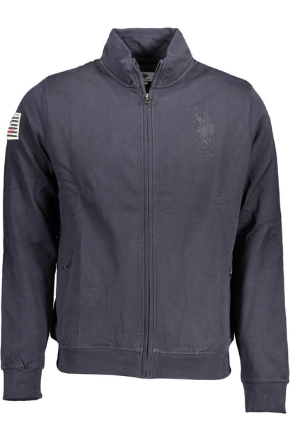 US POLO ASSN. MEN'S BLUE ZIP-UP SWEATSHIRT