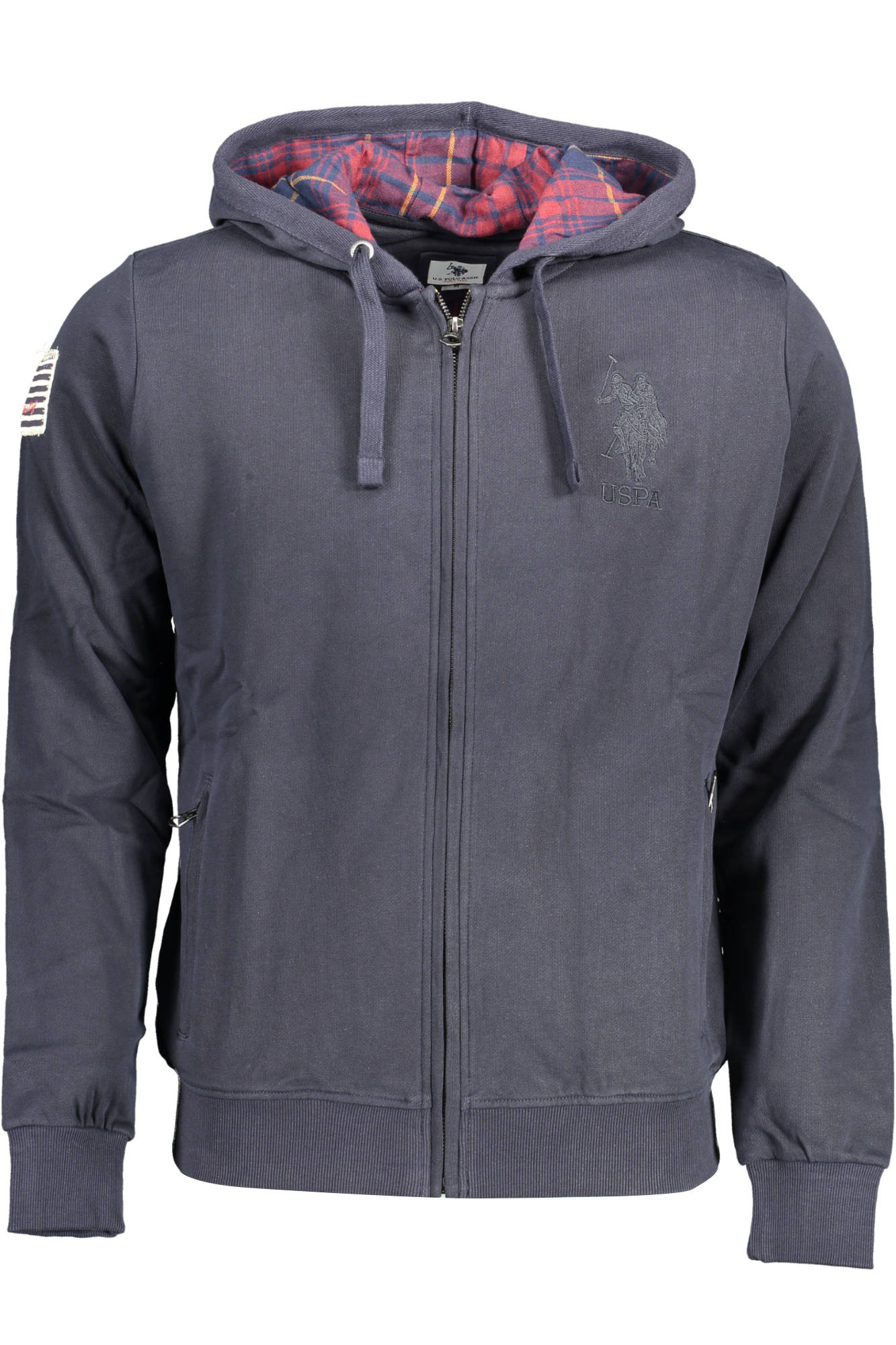 US POLO ASSN. MEN'S BLUE ZIP-UP SWEATSHIRT