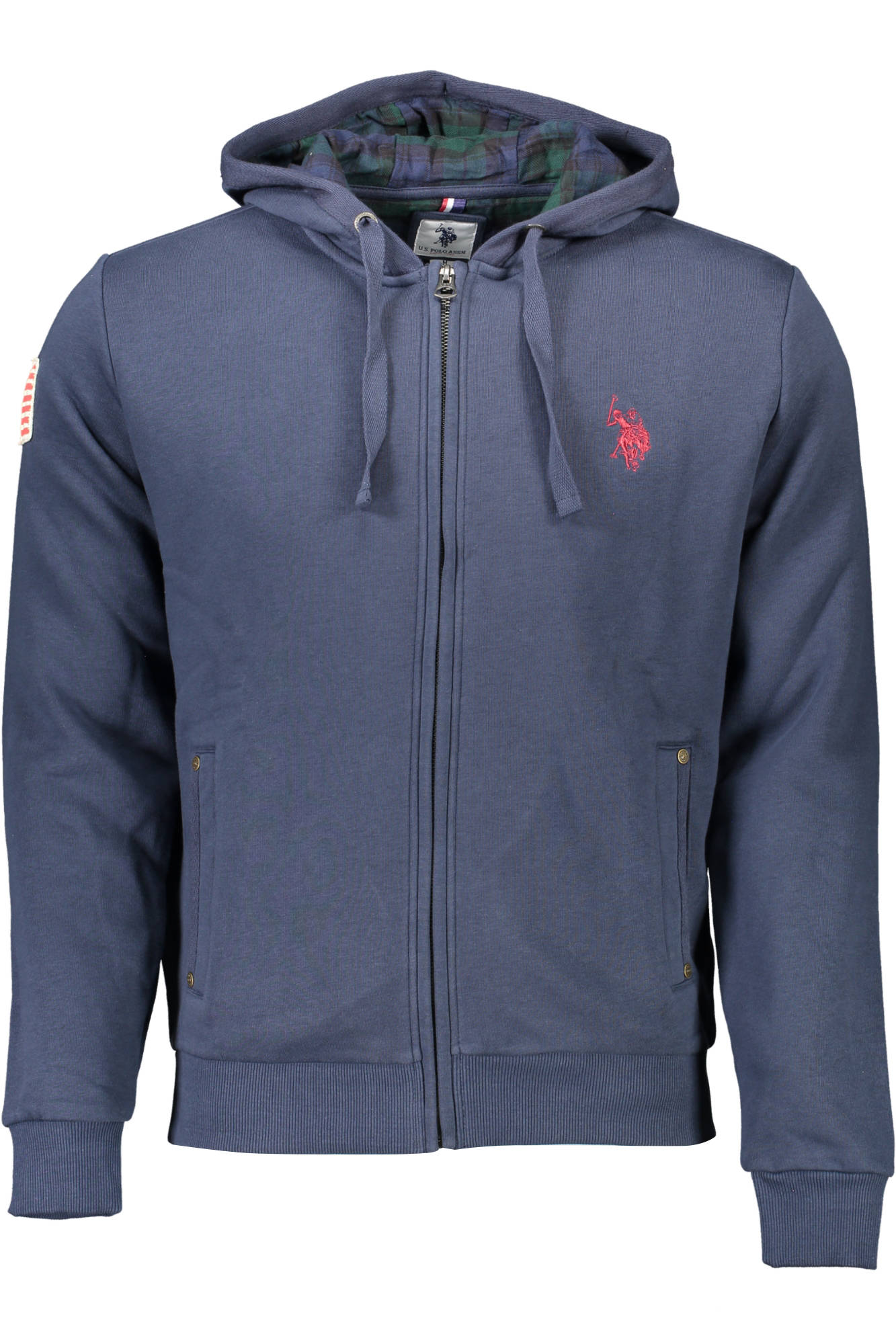 US POLO ASSN. MEN'S BLUE ZIP-UP SWEATSHIRT