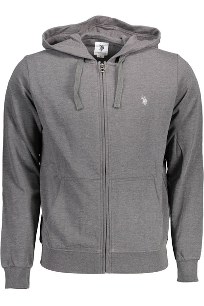 US POLO ASSN. MEN'S GRAY ZIP-UP SWEATSHIRT