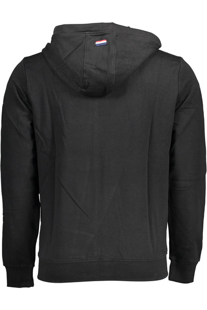 US POLO ASSN. MEN'S BLACK ZIP-UP SWEATSHIRT