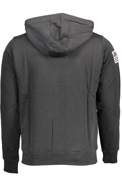US POLO ASSN. MEN'S BLACK ZIP-UP SWEATSHIRT
