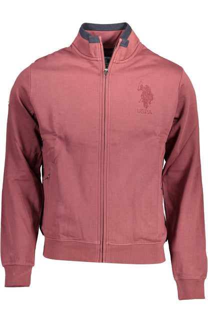 US POLO ASSN. MEN'S PURPLE ZIP-UP SWEATSHIRT
