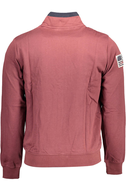 US POLO ASSN. MEN'S PURPLE ZIP-UP SWEATSHIRT