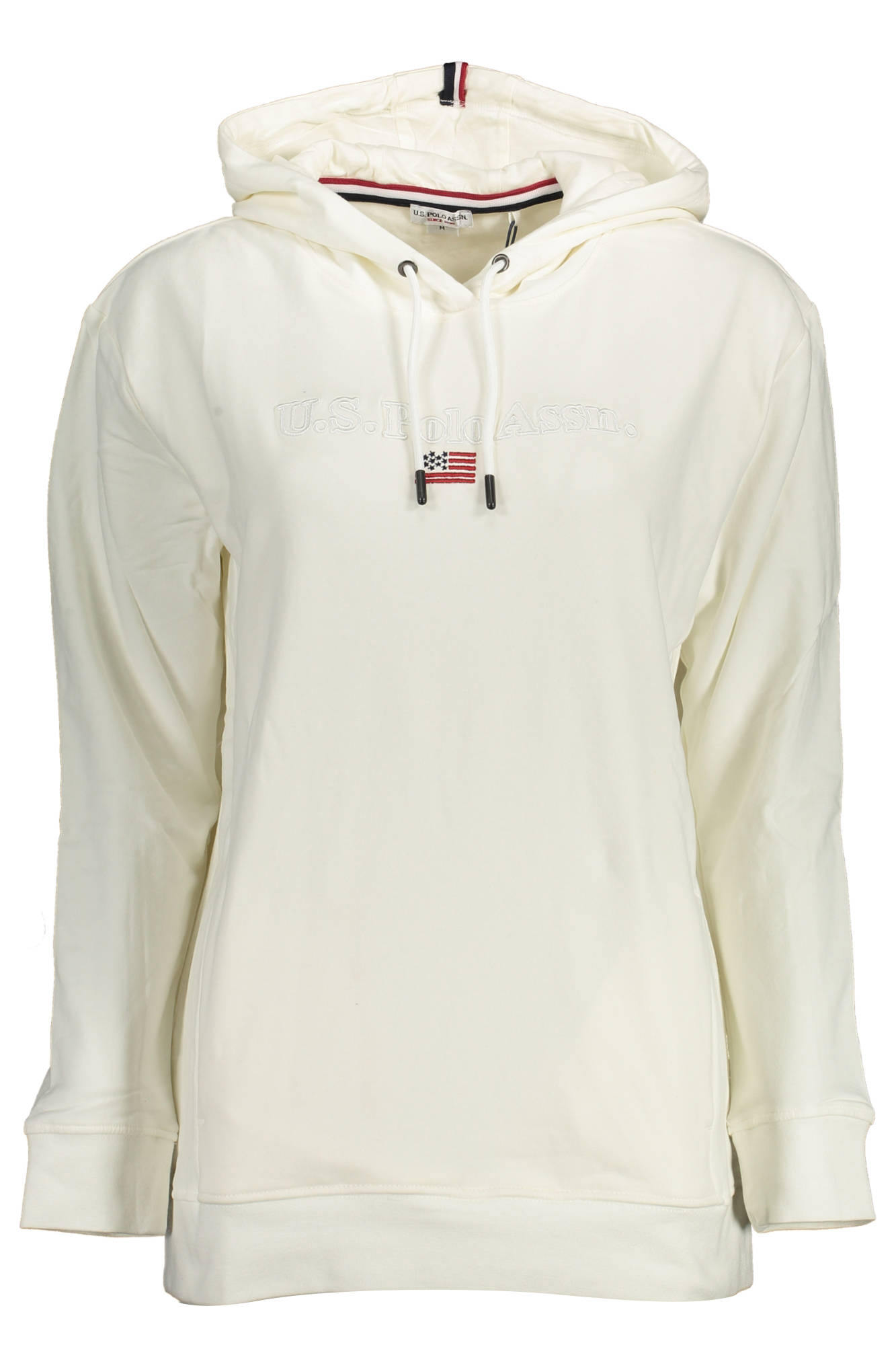 US POLO ASSN. WOMEN'S WHITE ZIP-UP SWEATSHIRT