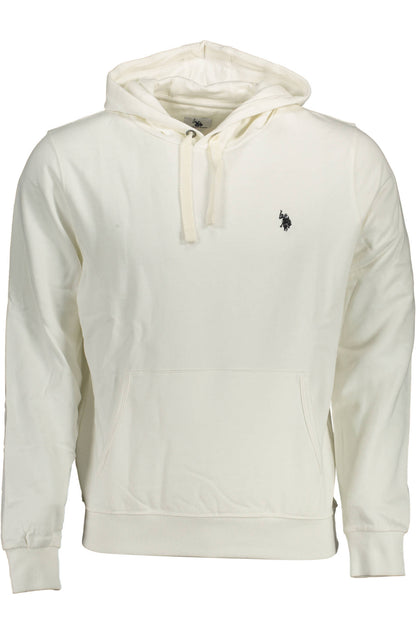 US POLO ASSN. MEN'S WHITE ZIP-UP SWEATSHIRT