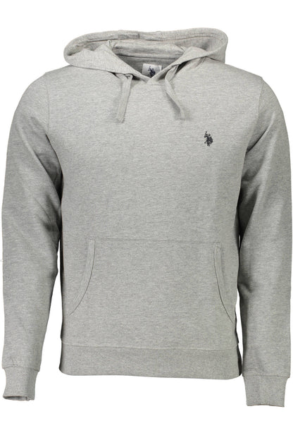 US POLO ASSN. MEN'S GRAY ZIP-UP SWEATSHIRT