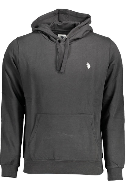 US POLO ASSN. MEN'S BLACK ZIP-UP SWEATSHIRT