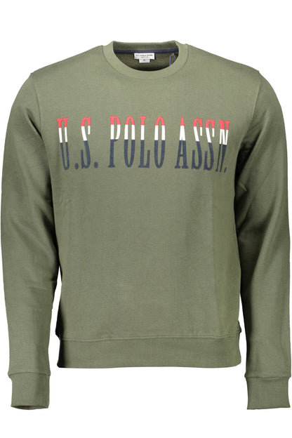 US POLO ASSN. MEN'S GREEN ZIP-UP SWEATSHIRT
