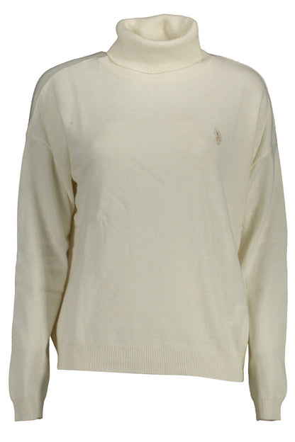 US POLO ASSN. WOMEN'S WHITE TURTLENECK