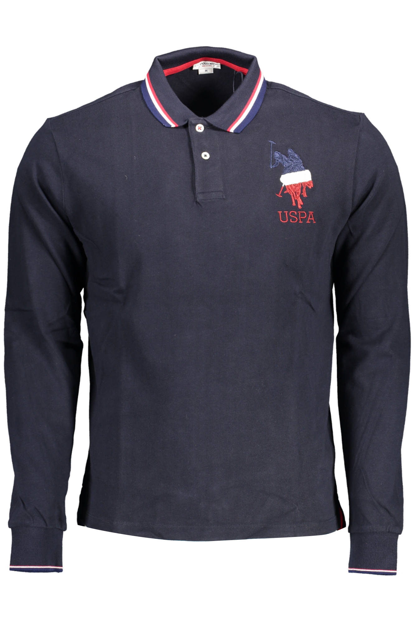 US POLO ASSN. MEN'S LONG-SLEEVED POLO SHIRT, BLUE