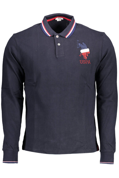 US POLO ASSN. MEN'S LONG-SLEEVED POLO SHIRT, BLUE