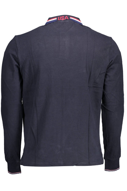US POLO ASSN. MEN'S LONG-SLEEVED POLO SHIRT, BLUE