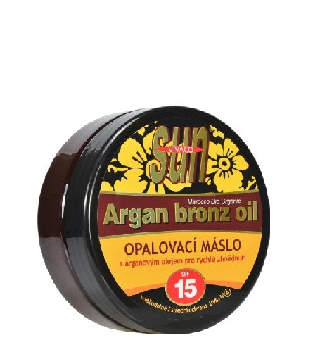 Vivaco SUN Argan Bronz Oil suntan butter with organic argan oil SPF 15 200 ml
