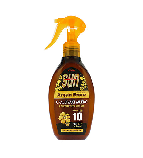 Vivaco Sun Argan Bronz opalovací mléko s arganovým olejem SPF 10 200 ml