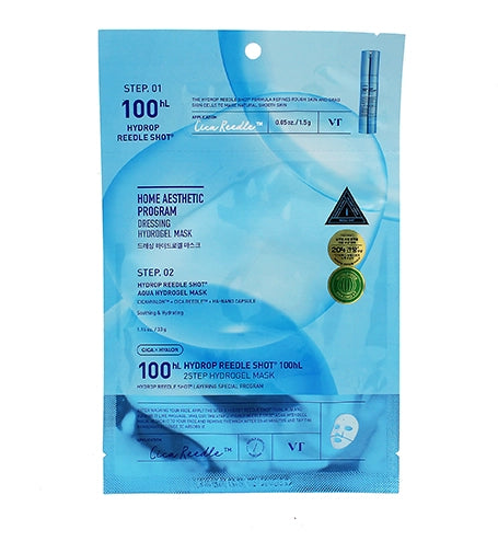 VT Cosmetics Hydrop Reedle Shot 100hL 2-Step Mask two-phase hydrating mask with microneedle serum 33g+1.5g