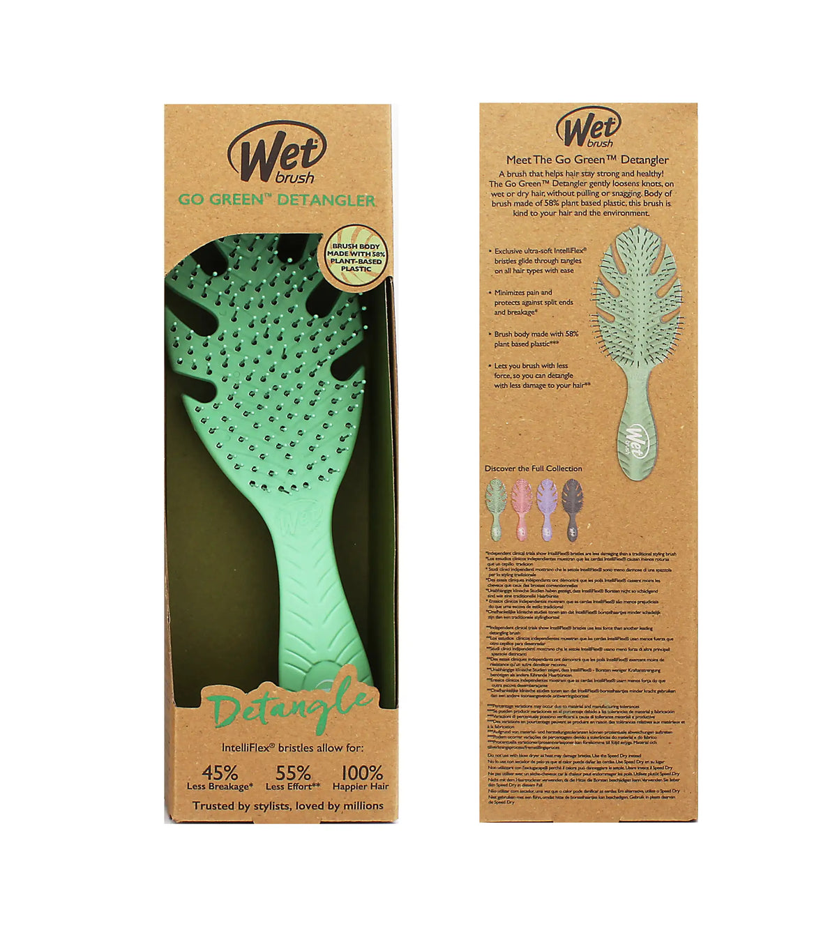 Wet Brush Go Green Detangler Green