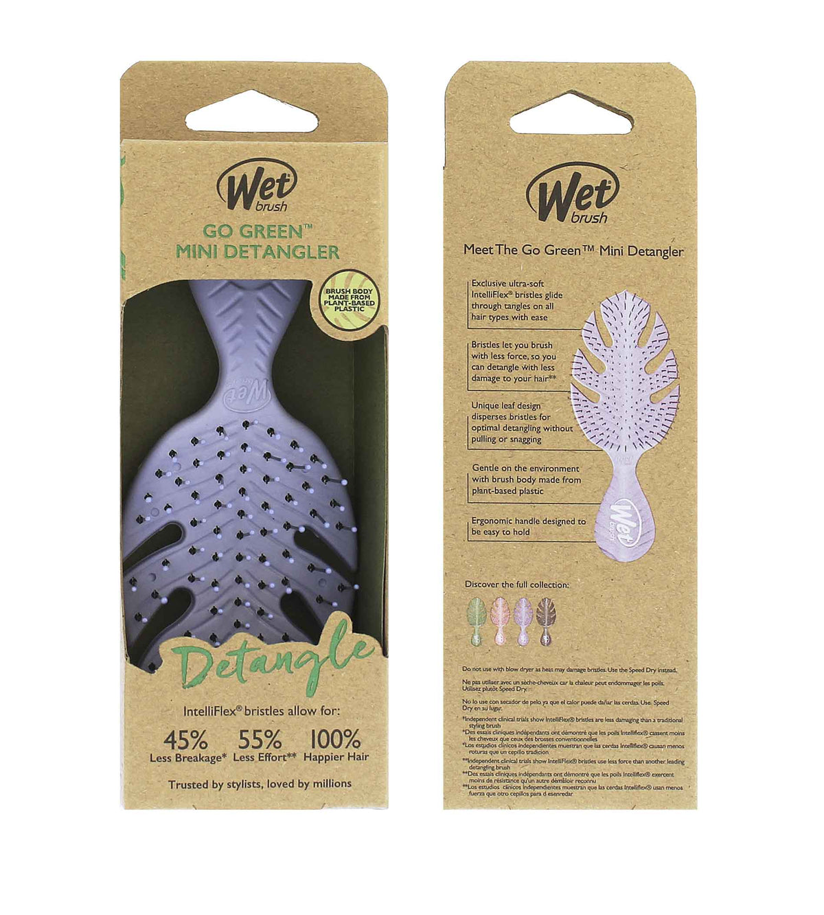 Wet Brush Go Green Mini Detangler kartáč na vlasy Lavender