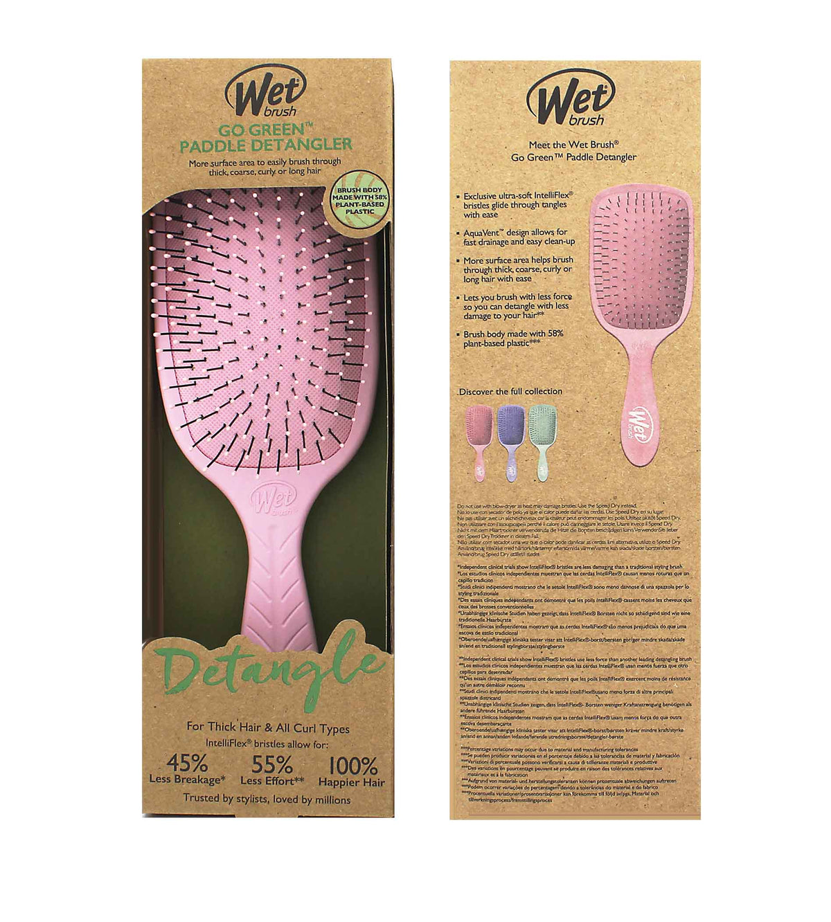 Wet Brush Go Green Paddle Detangler Pink