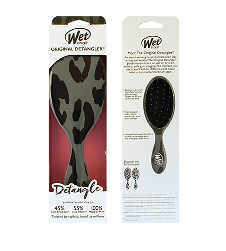 Wet Brush Original Detangler Safari kartáč na vlasy Dark Grey Leopard