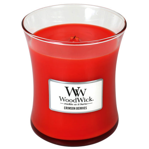 WoodWick Crimson Berries scented candle with wooden wick 275 g