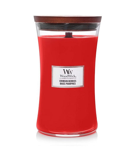 WoodWick Crimson Berries scented candle with wooden wick 609,5 g