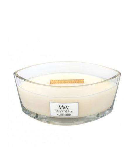 WoodWick Island Coconut scented candle with wooden wick 453,6 g