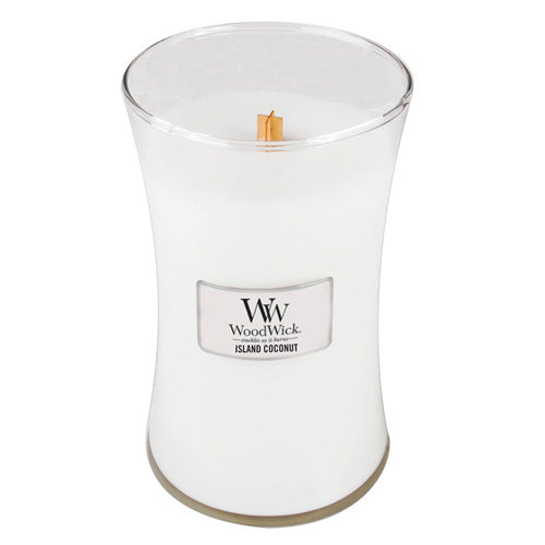 WoodWick Island Coconut scented candle with wooden wick 609,5 g