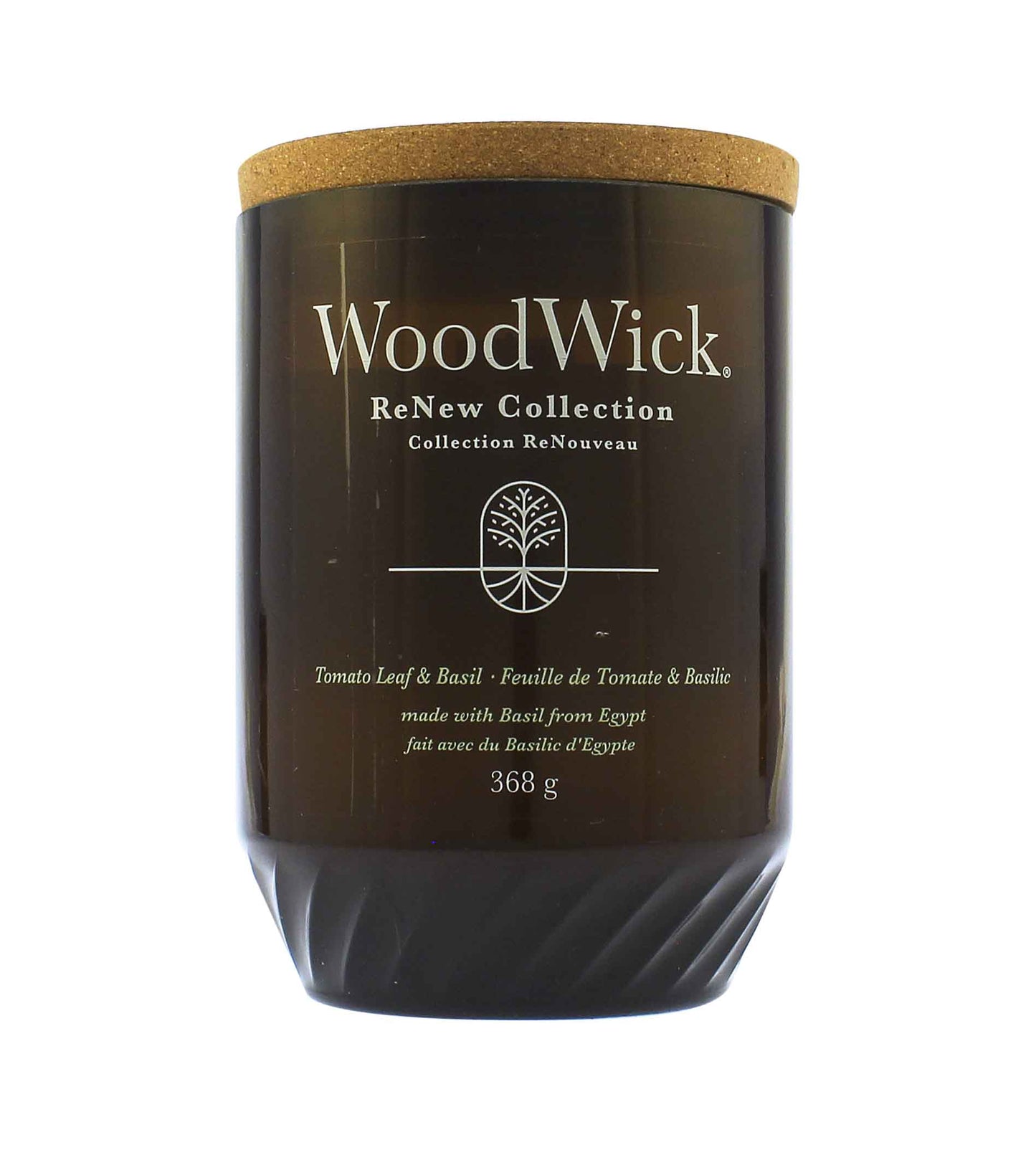WoodWick ReNew Tomato Leaf & Basil svíčka velká 368 g