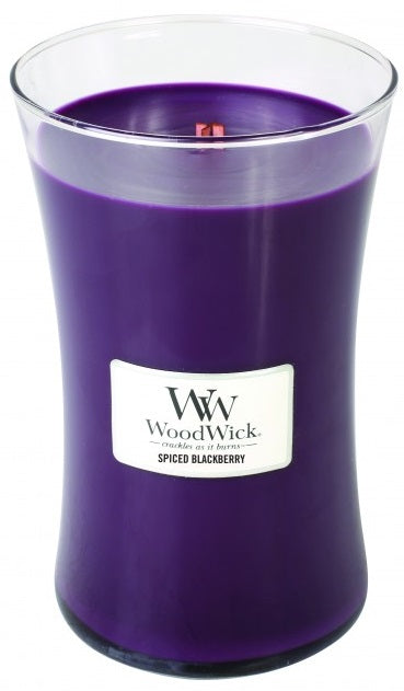 WoodWick Spiced Blackberry scented candle with wooden wick 609,5 g