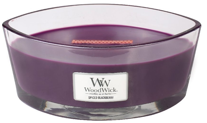 WoodWick Spiced Blackberry scented candle with wooden wick 453,6 g