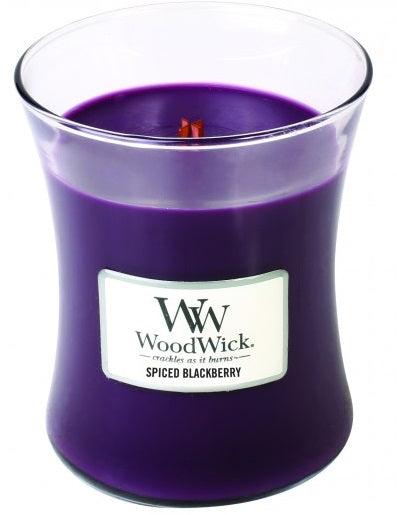 WoodWick Spiced Blackberry scented candle with wooden wick 275 g