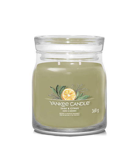 Yankee Candle Sage & Citrus signature svíčka střední 368 g
