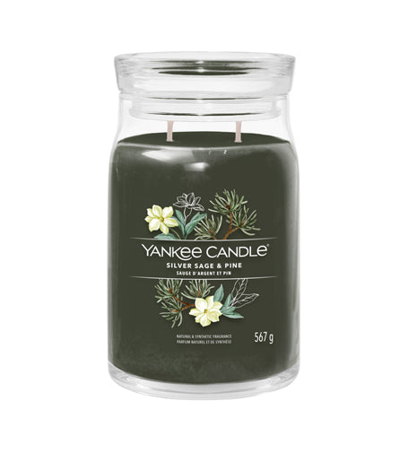 Yankee Candle Silver Sage & Pine signature svíčka velká 567 g