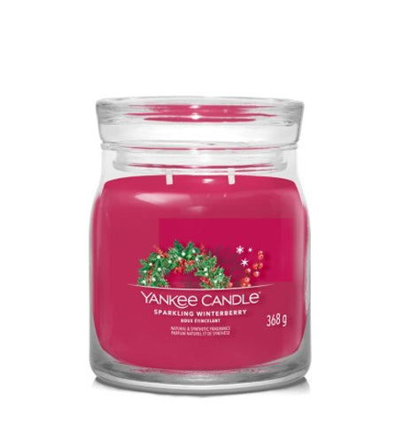 Yankee Candle Sparkling Winterberry signature svíčka střední 368 g