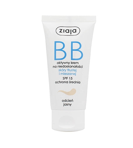 Ziaja BB Cream Oily & Combination Skin BB cream for oily and combination skin SPF 15 50 ml Light