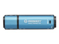 Kingston IronKey Vault Privacy 50 Series - Clé USB - chiffré - 64 Go - USB 3.2 Gen 1 - Conformité TAA Super Promo PC