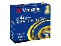 Verbatim DataLifePlus - 5 x DVD+RW - 4.7 Go 4x - boîtier CD Super Promo PC