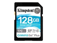 Kingston Canvas Go! Plus - Carte mémoire flash - 128 Go - Video Class V30 / UHS-I U3 / Class10 - SDXC UHS-I Super Promo PC