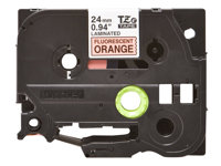 Brother TZe-B51 - Adhésif standard - noir sur orange fluorescent - Rouleau (2,4 cm x 5 m) 1 cassette(s) ruban laminé - pour Brother PT-D600, P-Touch PT-D800, E550, E800, P900, P950, P-Touch Cube Plus PT-P710 Super Promo PC