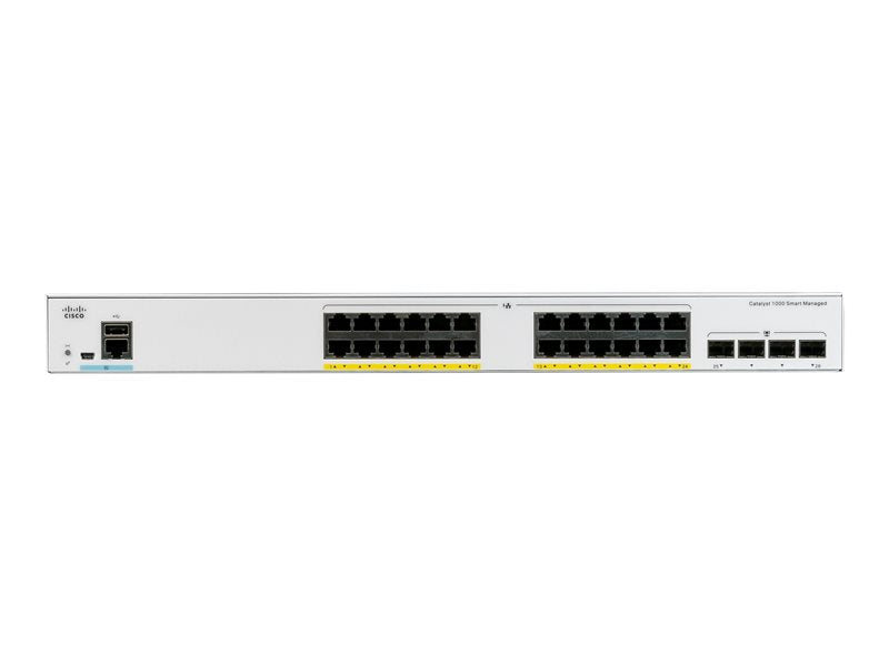 Cisco Catalyst 1000-24T-4G-L - Commutateur - Géré - 24 x 10/100/1000 + 4 x Gigabit SFP (liaison montante) - Montable sur rack Super Promo PC