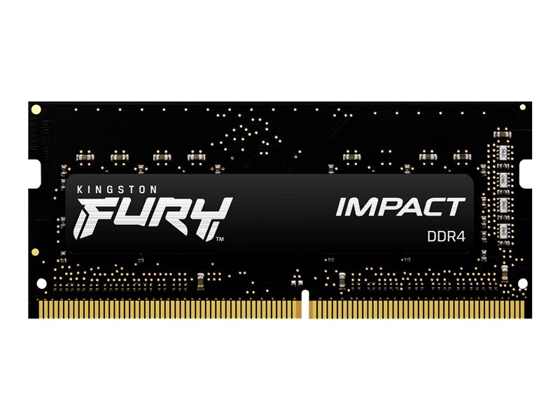 Kingston FURY Impact - DDR4 - kit - 16 Go: 2 x 8 Go - SO DIMM 260 broches - 3200 MHz / PC4-25600 - CL20 - 1.2 V - mémoire sans tampon - non ECC - noir Super Promo PC