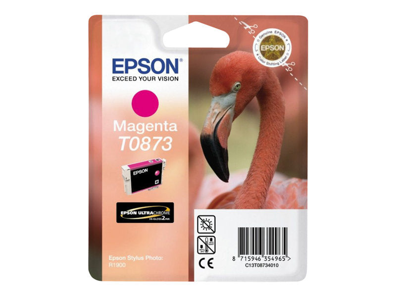Epson T0873 - 11.4 ml - magenta - originale - blister - cartouche d'encre - pour Stylus Photo R1900 Super Promo PC