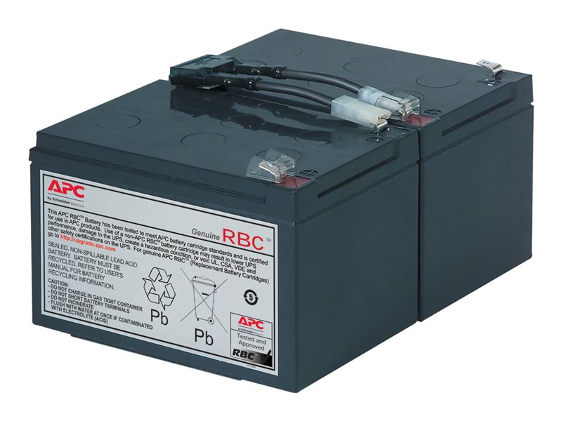APC Replacement Battery Cartridge #6 - Batterie d'onduleur Acide de plomb - noir - pour P/N: DLA1500J, SMC1500, SMC15000I, SMT1000, SMT1000I, SMT1000US, SU1000RMI, SUA1000ICH Super Promo PC