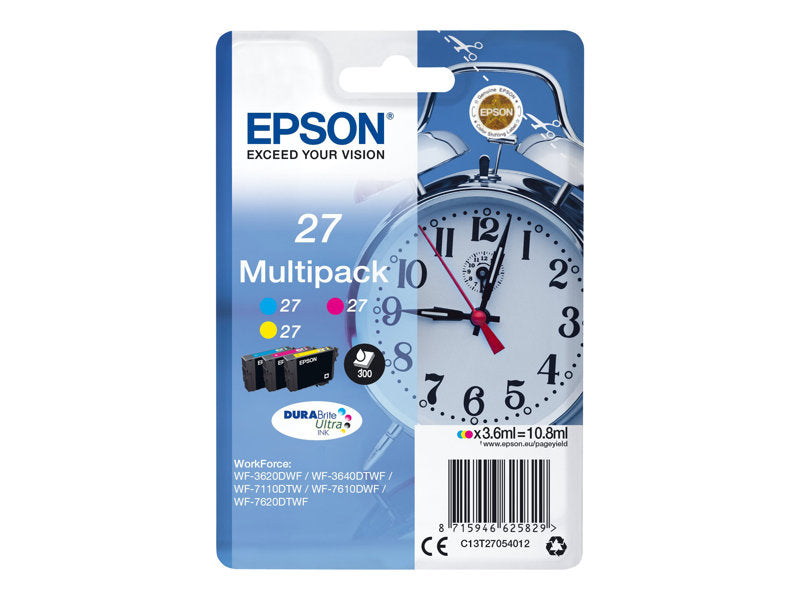 Epson 27 Multi-Pack - Pack de 3 - 10.8 ml - jaune, cyan, magenta - original - cartouche d'encre Super Promo PC
