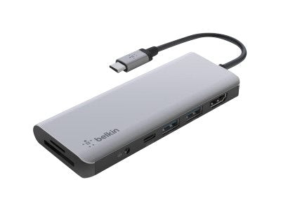 Belkin CONNECT USB-C 7-in-1 Multiport Adapter - Station d'accueil - USB-C - HDMI Super Promo PC