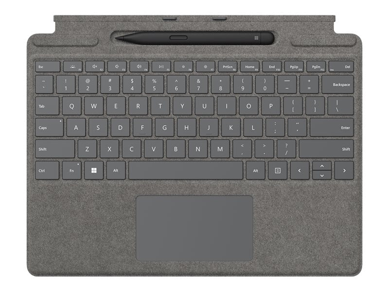 Microsoft Surface Pro Signature Keyboard - clavier - avec pavé tactile, accéléromètre, plateau de rangement et de chargement du Surface Slim Pen 2 - AZERTY - Français - platine - avec Slim Pen 2 Super Promo PC